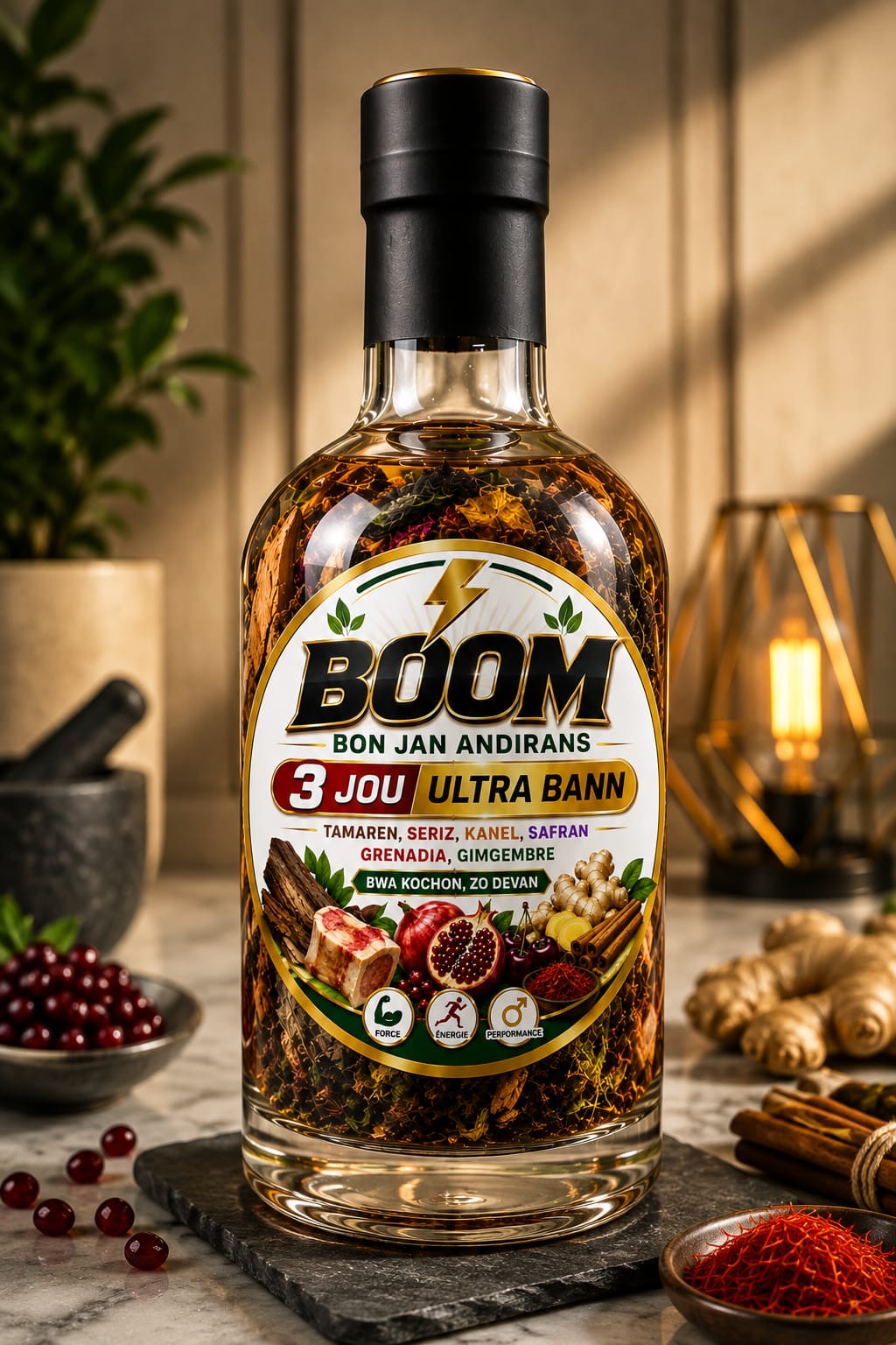 Boom Bon Jan Andirans Boutey Bwa Vegetable 3 Jou Ultra Bann Canela Gingembre Seed for Health and Wellness  Dietary Supplément
