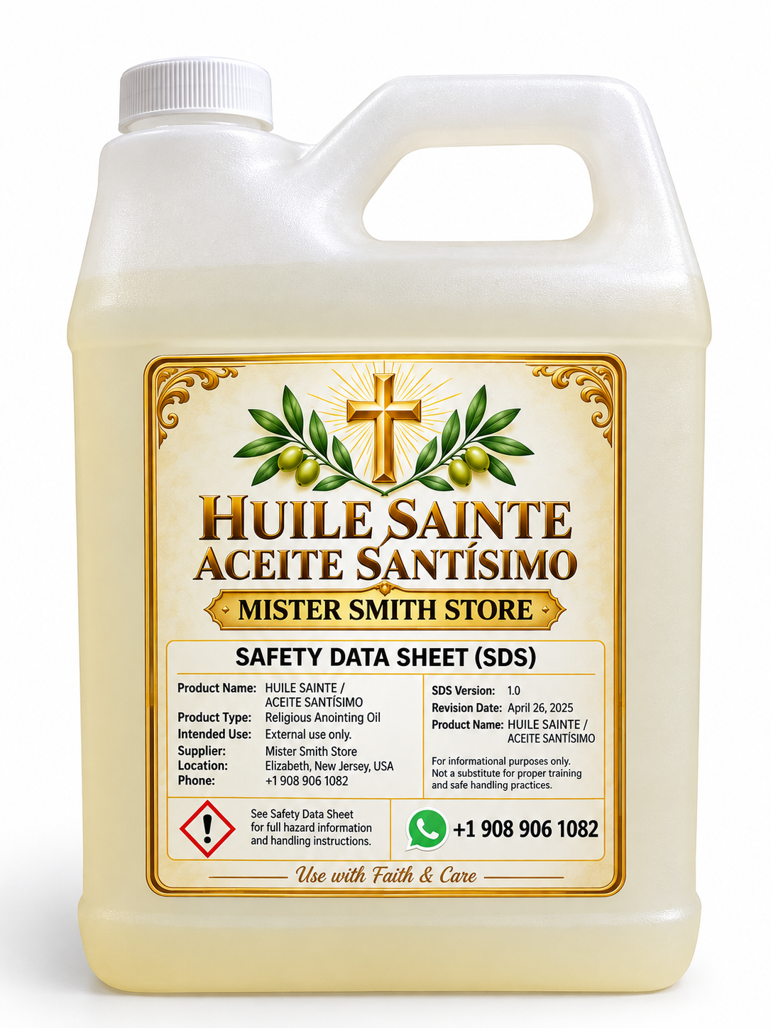 Gallon huile Sainte Original Holy Oil Aceite Santisimo